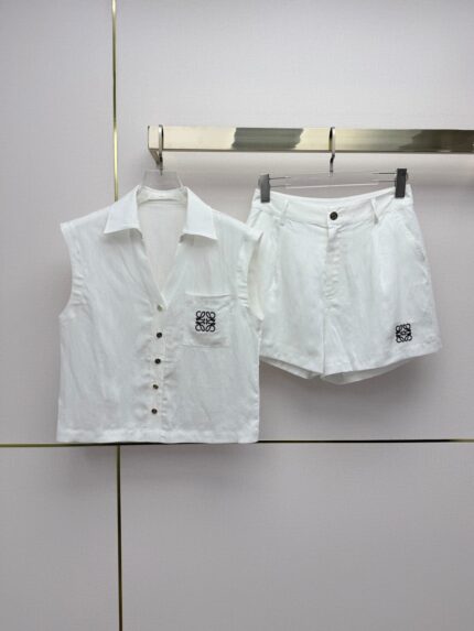 Loewe Anagram Logo Linen 2-Piece Co-ord Set
