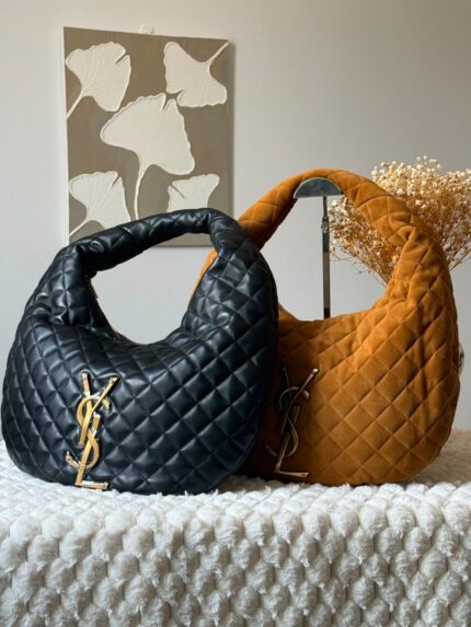 Saint Laurent Glyn Quilted Hobo Bags