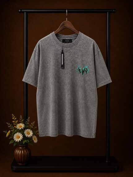 Amiri Flame Logo Washed Oversized T-Shirts