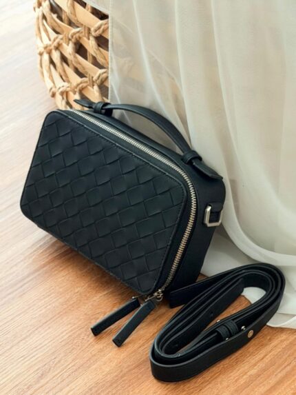 Bottega Veneta Intrecciato Woven Triangle Crossbody Bag