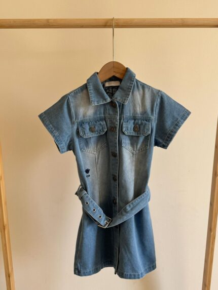 Christian Dior Kids Baby Girl Denim Shirt Dress