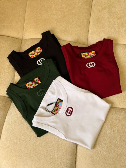 Gucci Women's Interlocking GG Embroidered Tank Tops