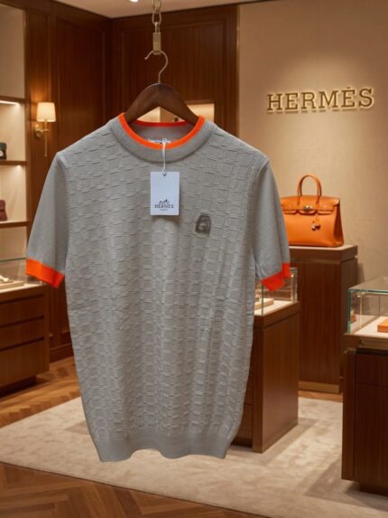 Hermes Textured Knit T-Shirts