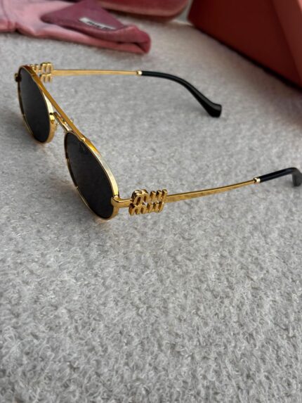 Miu Miu Round Metal Sunglasses