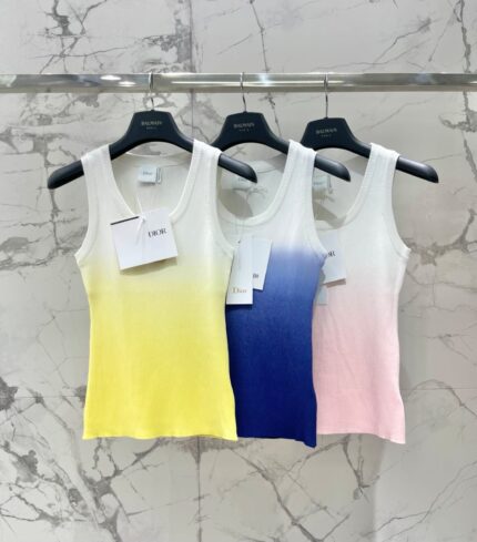 Christian Dior Ribbed Knit Tank Tops