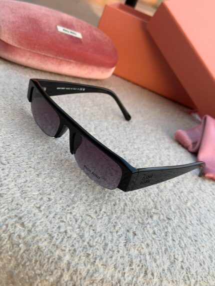 Miu Miu Semi-Rimless Rectangle Sunglasses