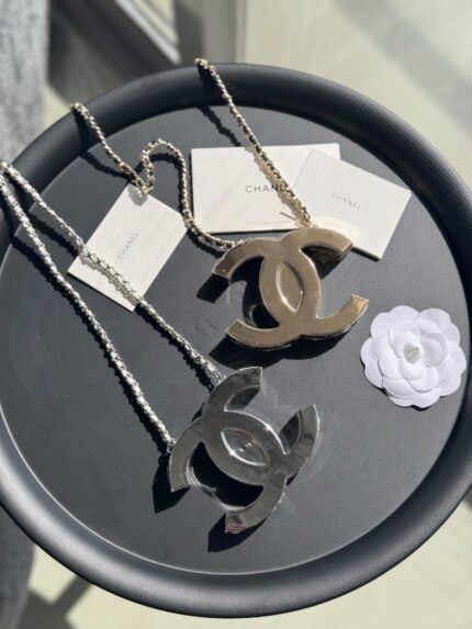 Chanel Oversized CC Logo Pendant Necklaces