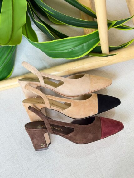 Chanel Classic Cap-Toe Slingback Pumps