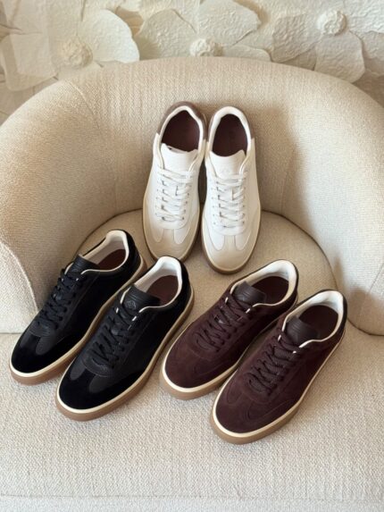 Loro Piana Low-Top Suede Sneakers