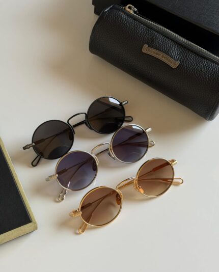 Chrome Hearts Round Metal Sunglasses
