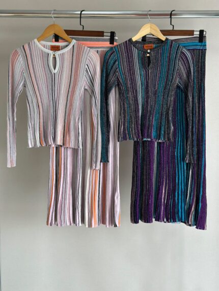 Missoni Signature Lurex Striped Knit Co-ord Sets