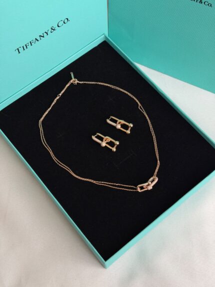 Tiffany & CO HardWear Double Link Pavé Diamond Necklace Sets