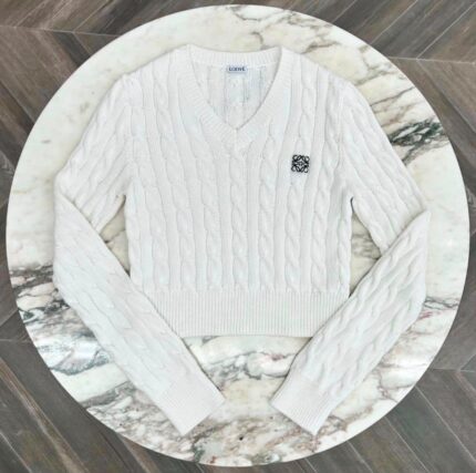Loewe Cable-Knit Anagram Sweaters