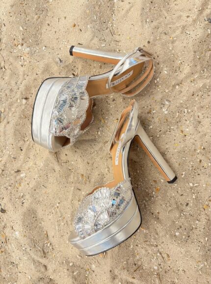 Aquazzura Ibiza Night Crystal Embellished Platform Sandals