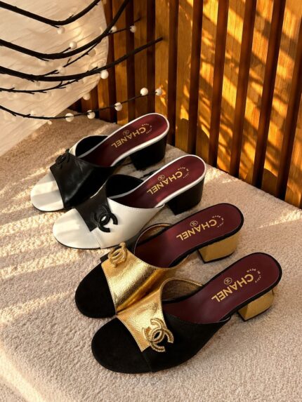 Chanel CC Logo Mules