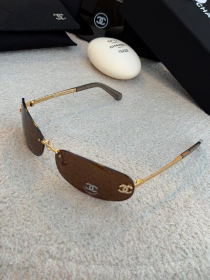 Chanel Rimless Oval CC Sunglasses