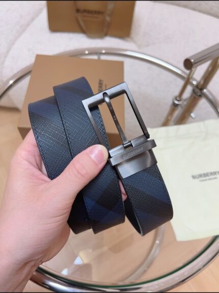 Burberry London Check Reversible Leather Belts
