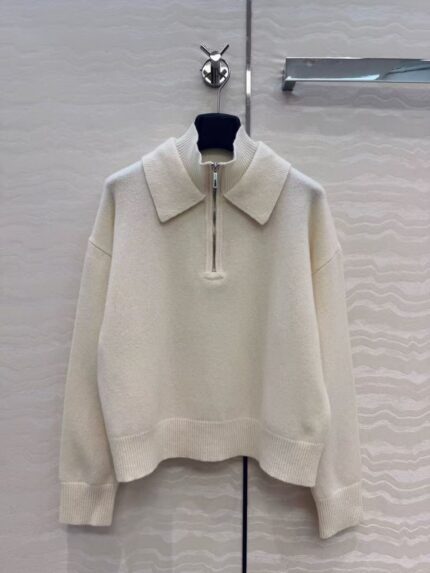 Hermes Cashmere Zip-Polo Sweaters