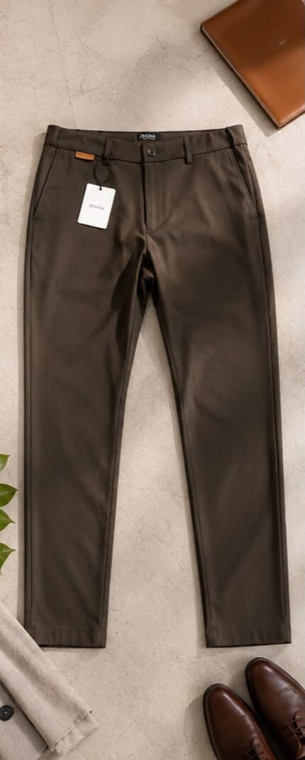 Zegna Slim-Fit Stretch Wool Trousers