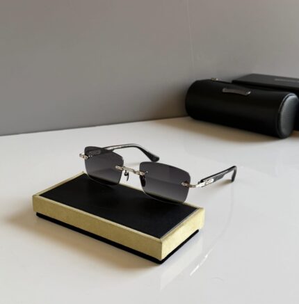 Chrome Hearts Rimless Diamond Cut Sunglasses