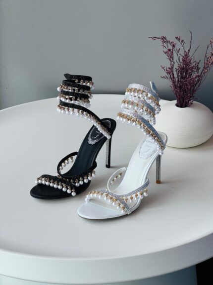 Rene Caovilla Chandelier Pearl Heels
