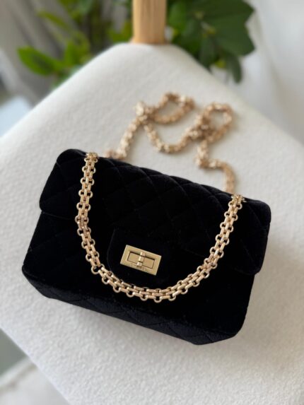 Chanel Reissue 2.55 Velvet Quilted Flap Bag