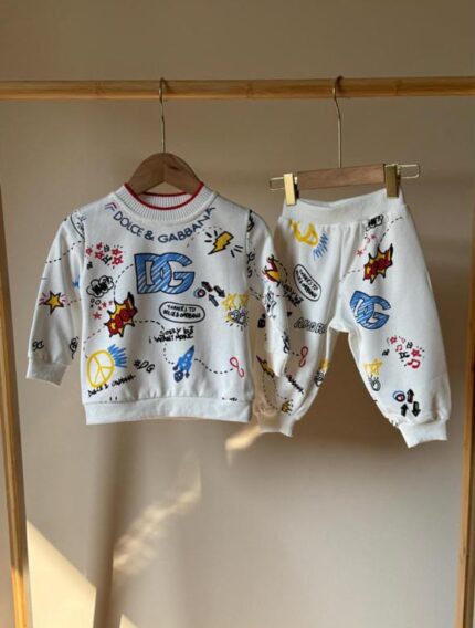 Dolce & Gabbana Kids Graffiti Pop Art DG Logo 2-Piece Tracksuit