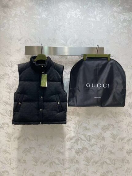 Gucci GG Jacquard Puffer Gilet Vest