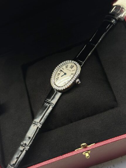 Cartier Baignoire Oval Diamond Bezel Watch