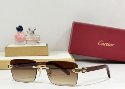 Cartier Panthere De Cartier Rimless Sunglasses