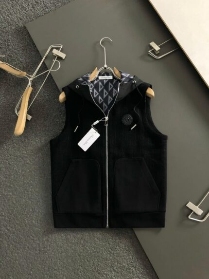Christian Dior CD Diamond Hooded Sleeveless Vest