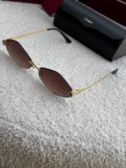 Cartier Panthere De Cartier Rimless Sunglasses