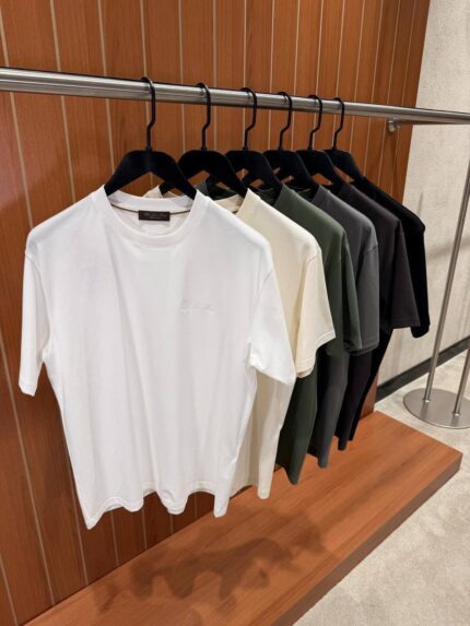 Loro Piana Signature Embroidered Cotton Jersey T-Shirts