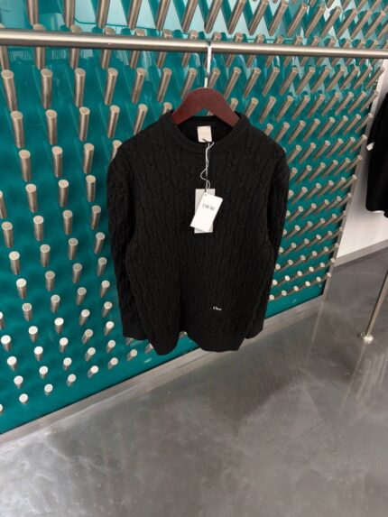 Christian Dior Cable-Knit Crewneck Sweaters