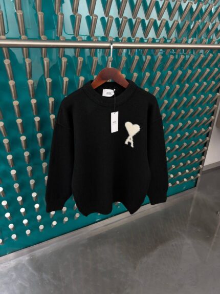 Ami Paris Ami De Coeur Crewneck Sweaters