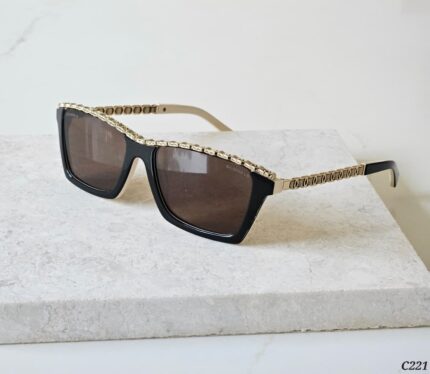 Chanel Cat-Eye Chain-Trim Sunglasses