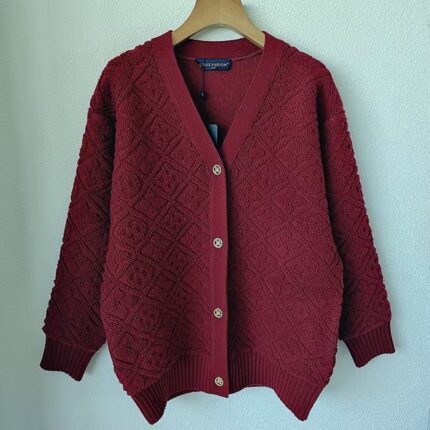 Louis Vuitton Diamond Quilted Monogram Textured Cardigans