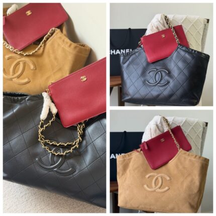 Chanel 22 Large Tote Bags with Detachable Zipped Pouch