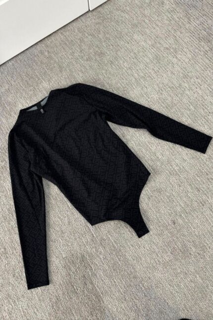 Fendi FF Logo Monogram Bodysuit Top