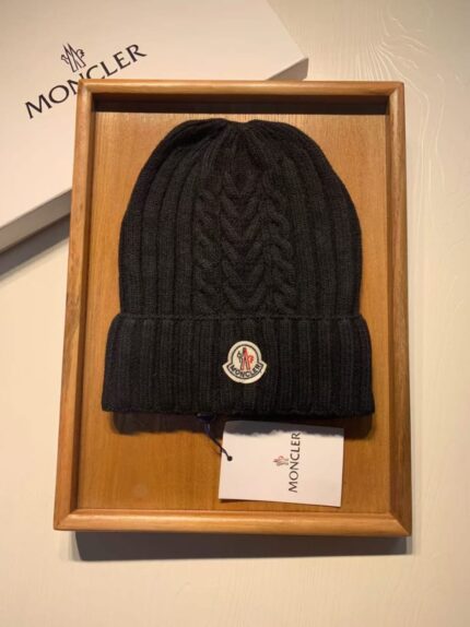 Moncler Cable Knit Wool Beanies