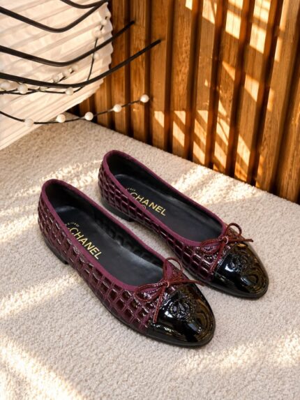 Chanel CC Cap-Toe Ballet Flats