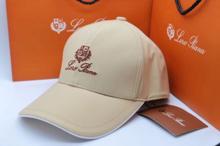 Loro Piana Embroidered Logo Baseball Caps