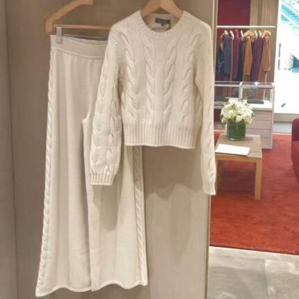 Loro Piana Cable-Knit Cashmere Co-Ord Set