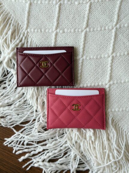 Chanel Classic Quilted Caviar Card Holders