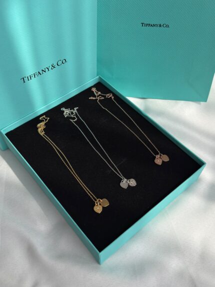 Tiffany & Co Return to Tiffany Double Heart Tag Pendant Necklaces