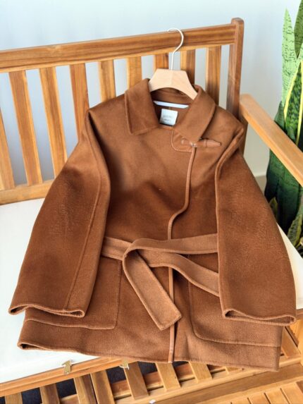 Hermes Belted Wool Cashmere Wrap Coat