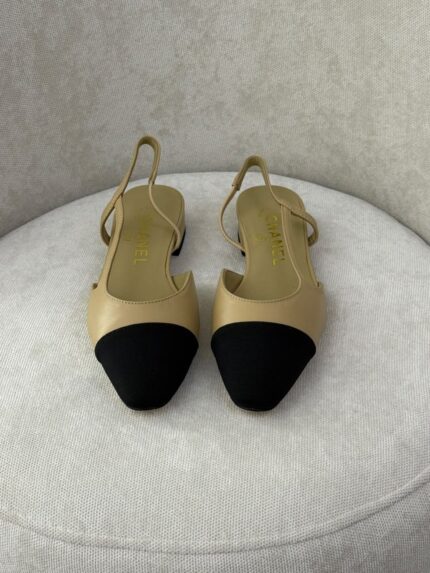 Chanel Classic Cap-Toe Slingback Flats