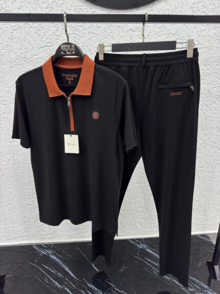 Zegna Ermenegildo Zegna Zip Polo and Trouser Co-ord Sets