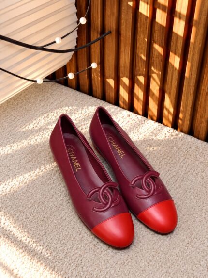 Chanel CC Cap-Toe Ballet Flats