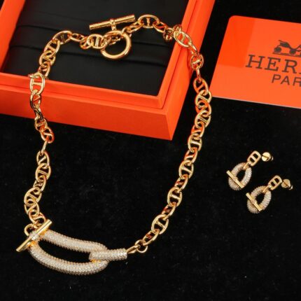 Hermès Chaine d'Ancre Pavé Set